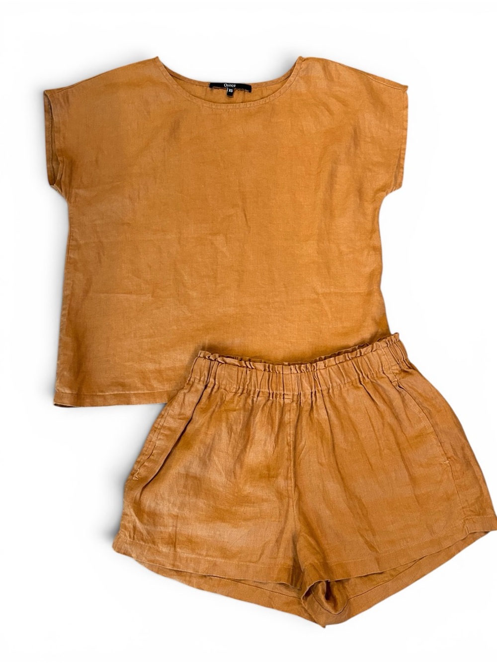 Quince 100% European Linen Pajama Set Terracotta women’s XS